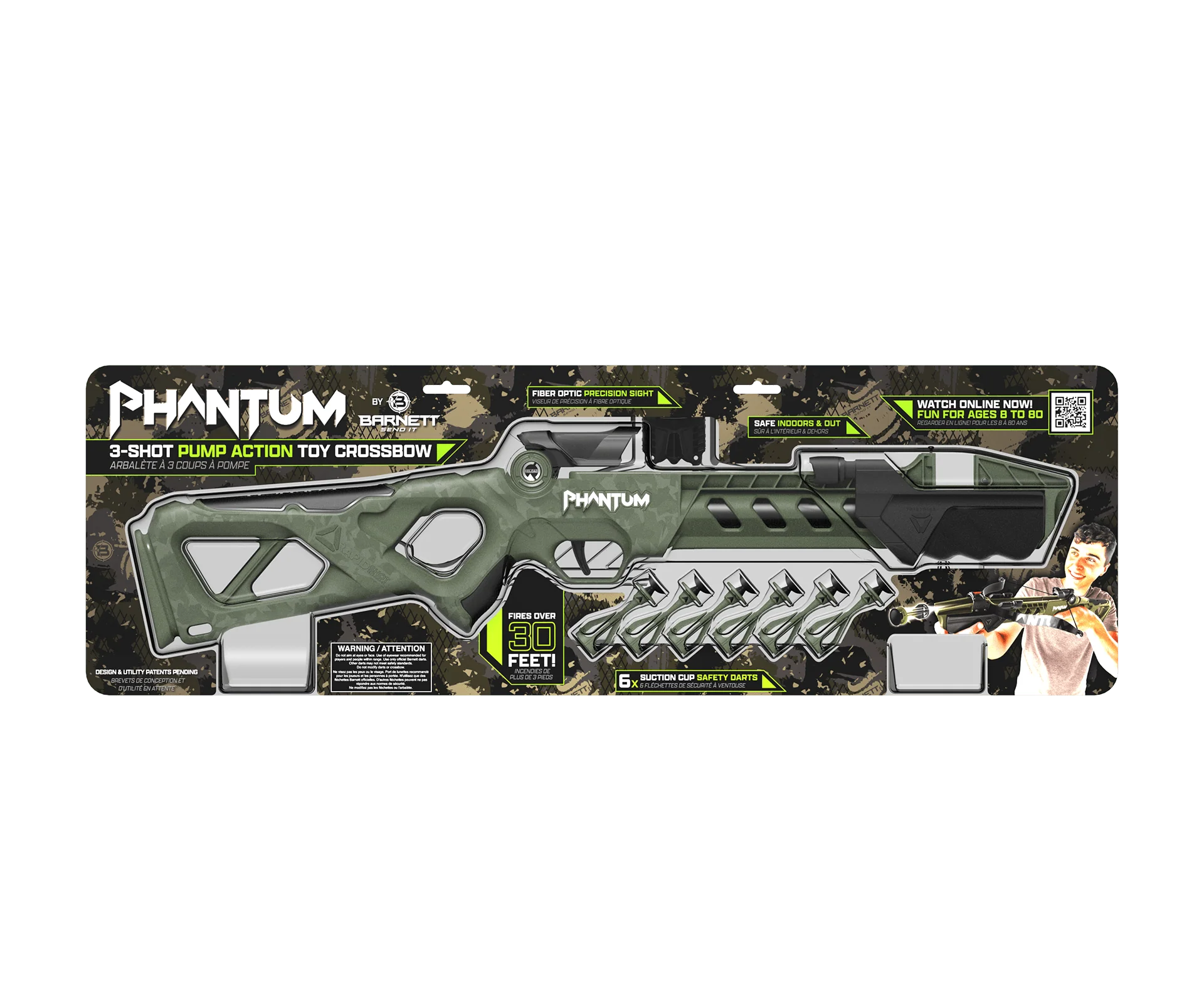 Barnett Phantom Toy Crossbow Pump Action with Suction Darts - Image 3